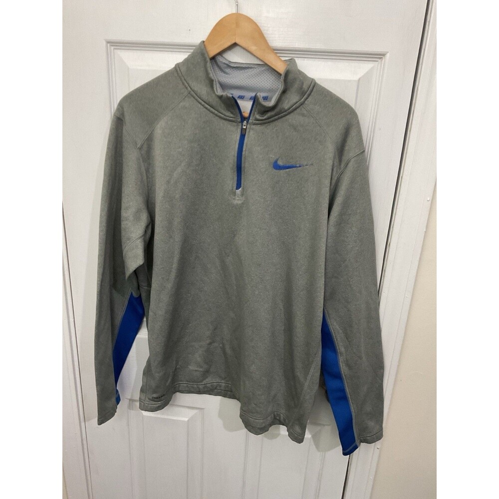 Nike Therma-Fit Gray and Blue Pullover